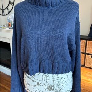 Cozy Cropped Turtleneck Sweater